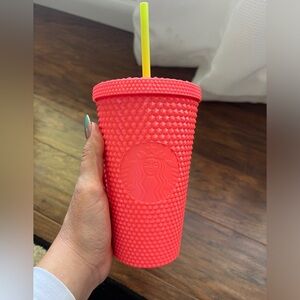 Light pinks studded small Starbucks cup